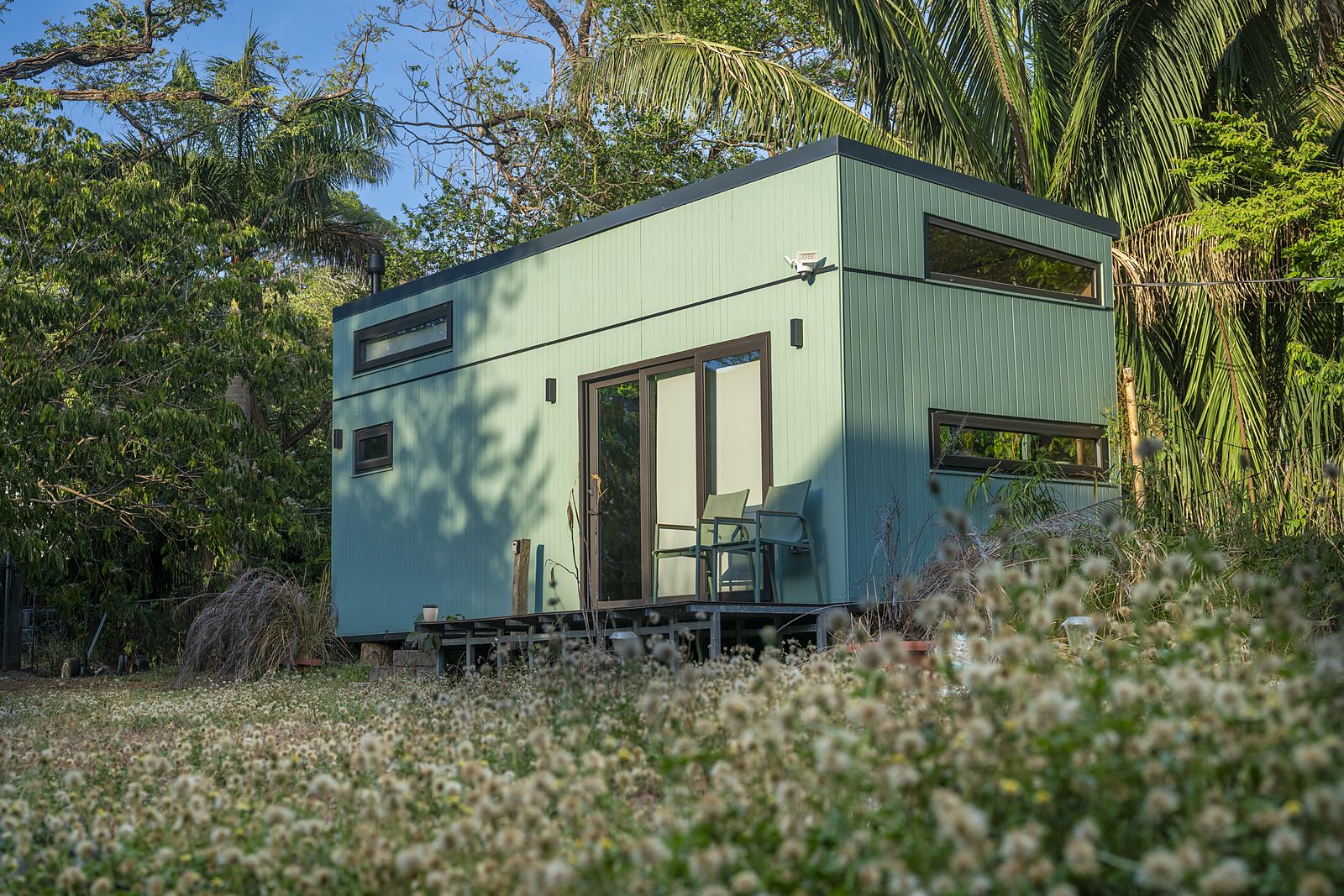 Athena exterior in a flowering meadow