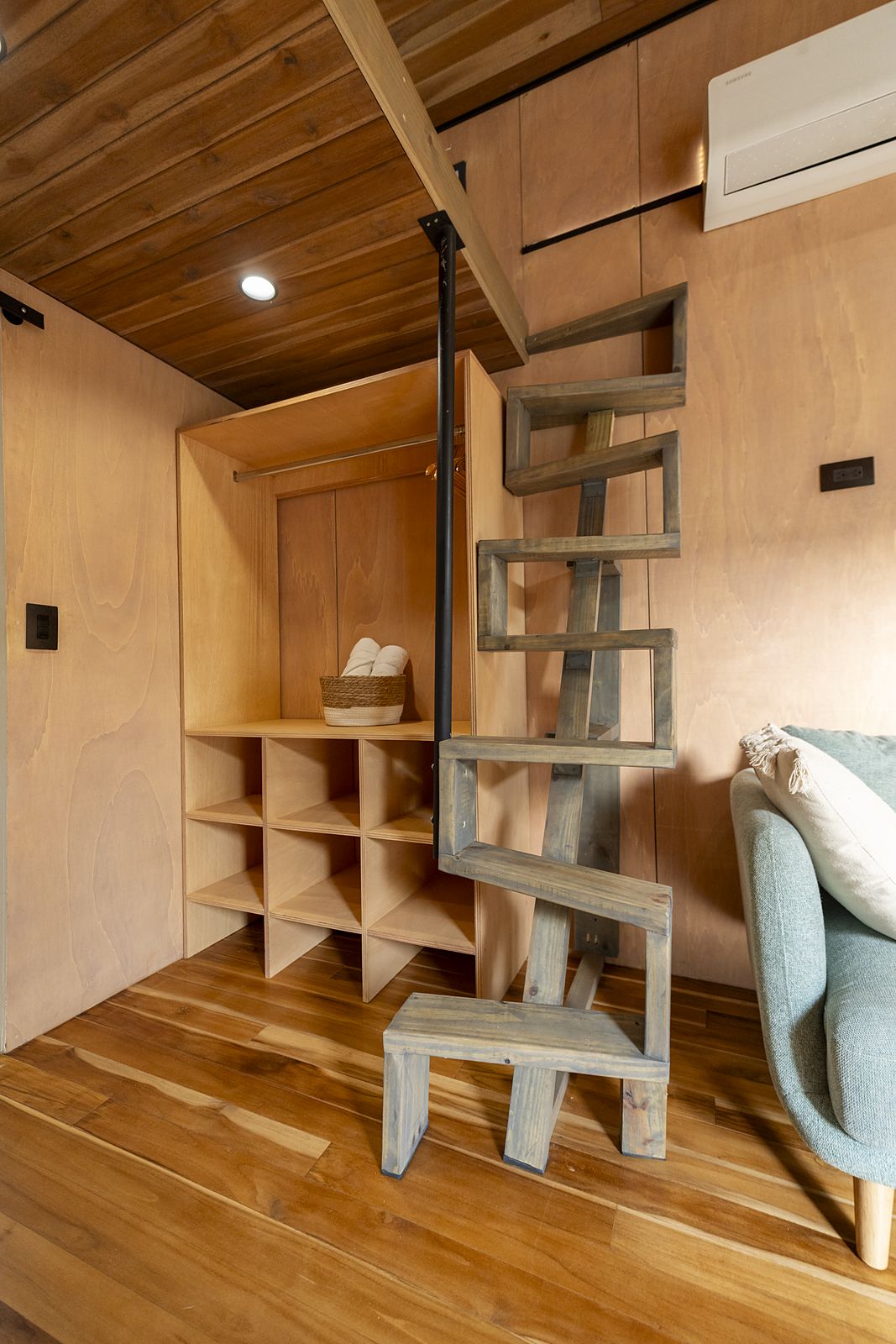 Athena loft stairs and closet