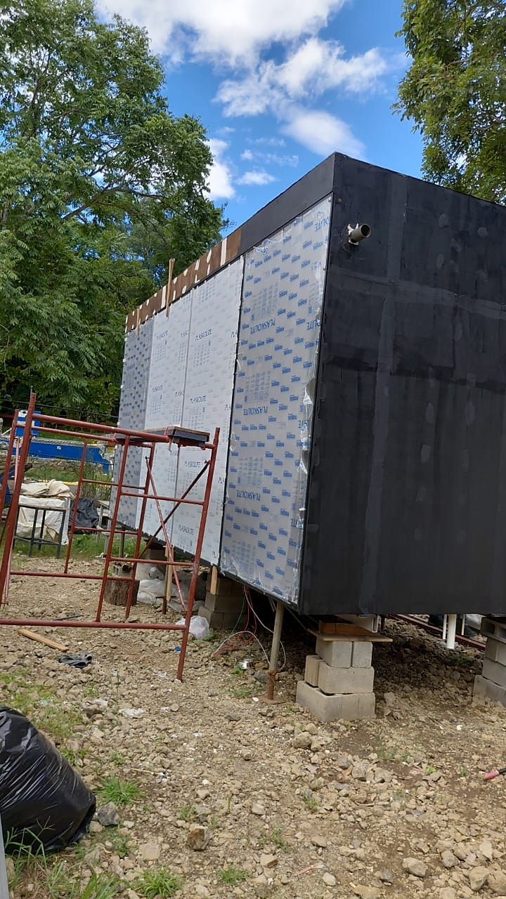 Estella structure wrapped and taking shape